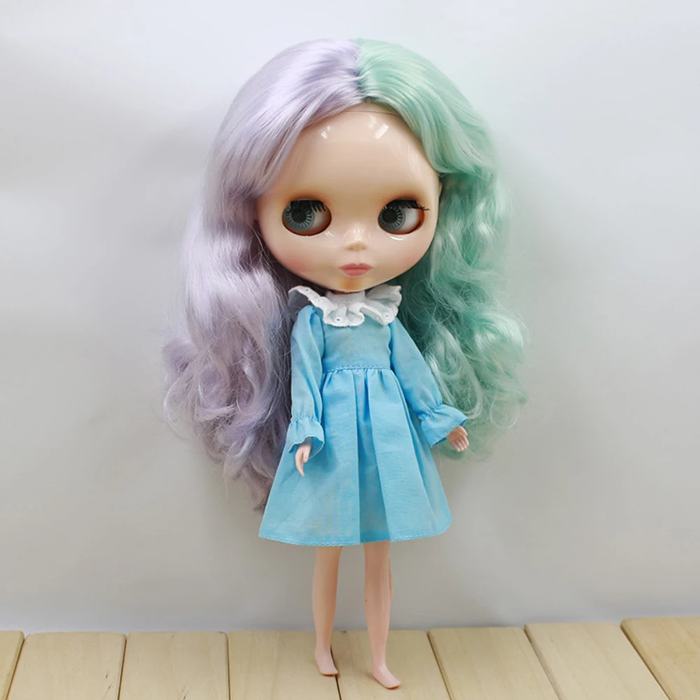 Для 1/6 Блит платье с воротником Длинные sheeves 3 цвета|blythe dress|dress withdress with collar |