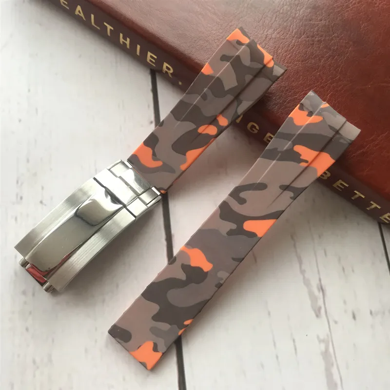 Аксессуары для часов камуфляжный ремешок из силиконовой резины ролевых браслет