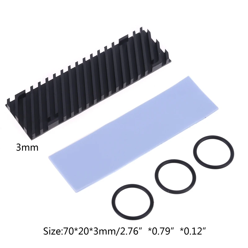 

Pure Copper Graphene Heatsink M.2 2280 PCI-E NVME SSD Thermal Pad Cooler