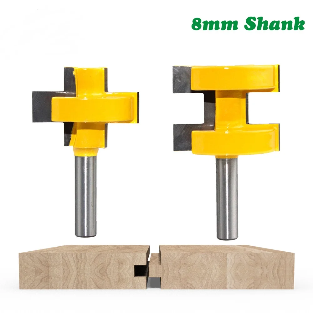 Набор Т-образных фрез Т-образные биты для резьбы по дереву 2 шт. 8 мм | Инструменты