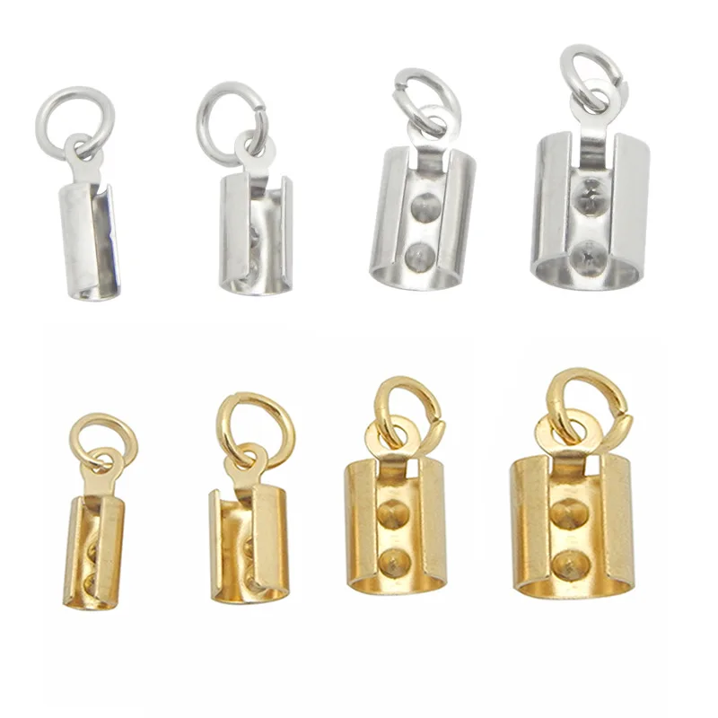 1 упак./лот золото Цвет Нержавеющая сталь застежками отверстие Размеры 2 4 мм/3 5