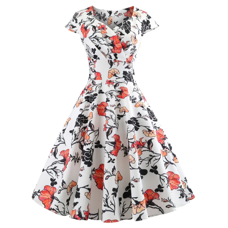 Лето 2020 новая футболка с короткими рукавами в стиле ретро свободное платье 11