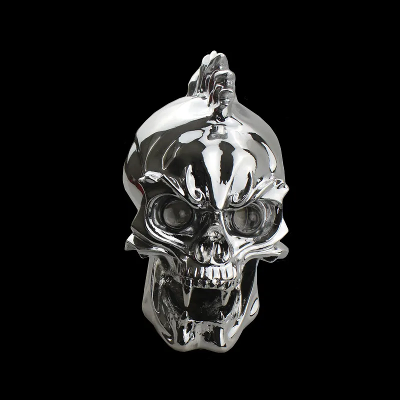 

12V 30W Chrome LED Skull High/Low Beam Headlight Motorcycle Headlamp Head Light Custom For Harley Honda Yamaha Suzuki Kawasaki
