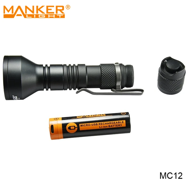 Светодиодный фонарик Manker MC12 с микро USB 650 м|Фонарики и осветительные приборы| |