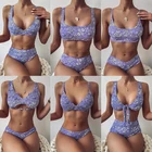 Новинка 2021, спортивный купальник с принтом, бикини с эффектом пуш-ап, сексуальный женский купальник, купальник с высокой талией, женский купальный костюм, пляжная одежда