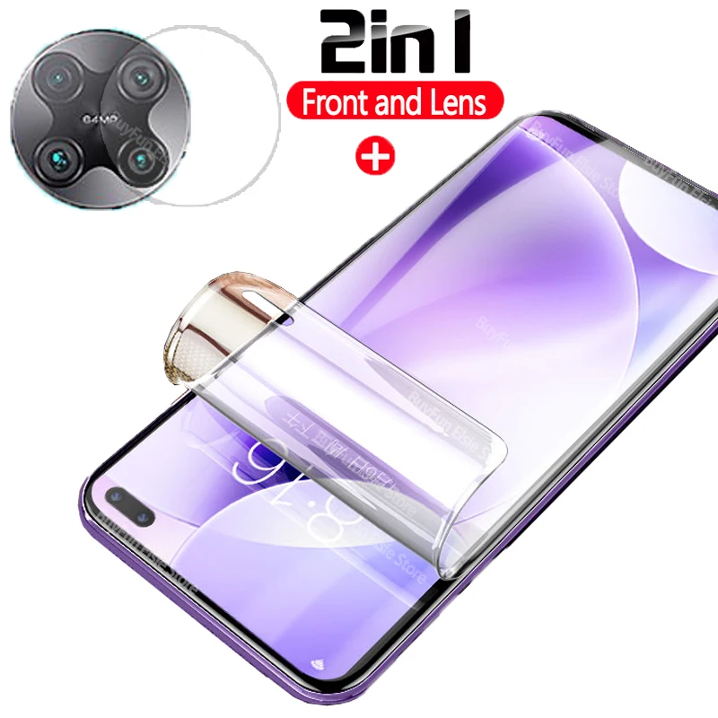 Гидрогелевая пленка 2 в 1 для Xiaomi Redmi K30 Pro Zoom защита объектива камеры Redme K 30 K30Pro