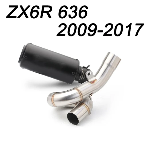 

Motorcycle exhaust Muffler Modified 2004 to 2018 Years ZX10R ZX6R 636 304 Stainless Steel Midpiece Exhaust