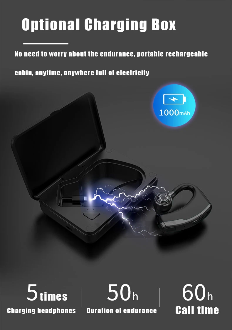 V10 V9 бизнес Bluetooth наушники Драйвер громкой связи Наушники с микрофоном Голосовая команда Шумоподавление для iPhone Android телефон
