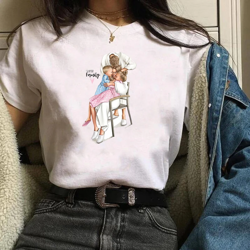 

Women T Shirt Super Mom Print Tshirt Women Short Sleeve O Neck Loose T-shirt Ladies Summer Causal Tee Shirt Clothes Tops