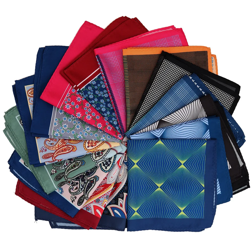 Большой 30*30 см мужской костюм карманное полотенце с принтом многоцветный