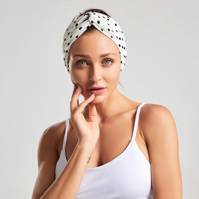 1 шт. повязка на голову в горошек для женщин |
