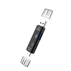 Новый Портативный SD кард-ридер USB 2,0 OTG Micro Тип USB C кард-ридер электронные SD устройство чтения карт памяти Micro SD TF OTG кардридер