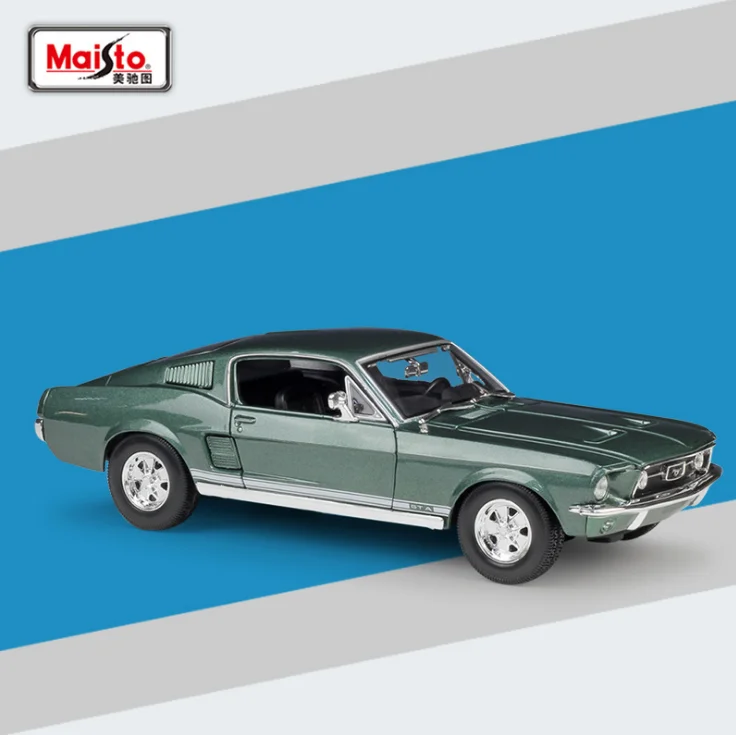 Модель автомобиля Maisto 1:18 1967 Ford Mustang GTA Fastback из сплава под давлением модель игрушка