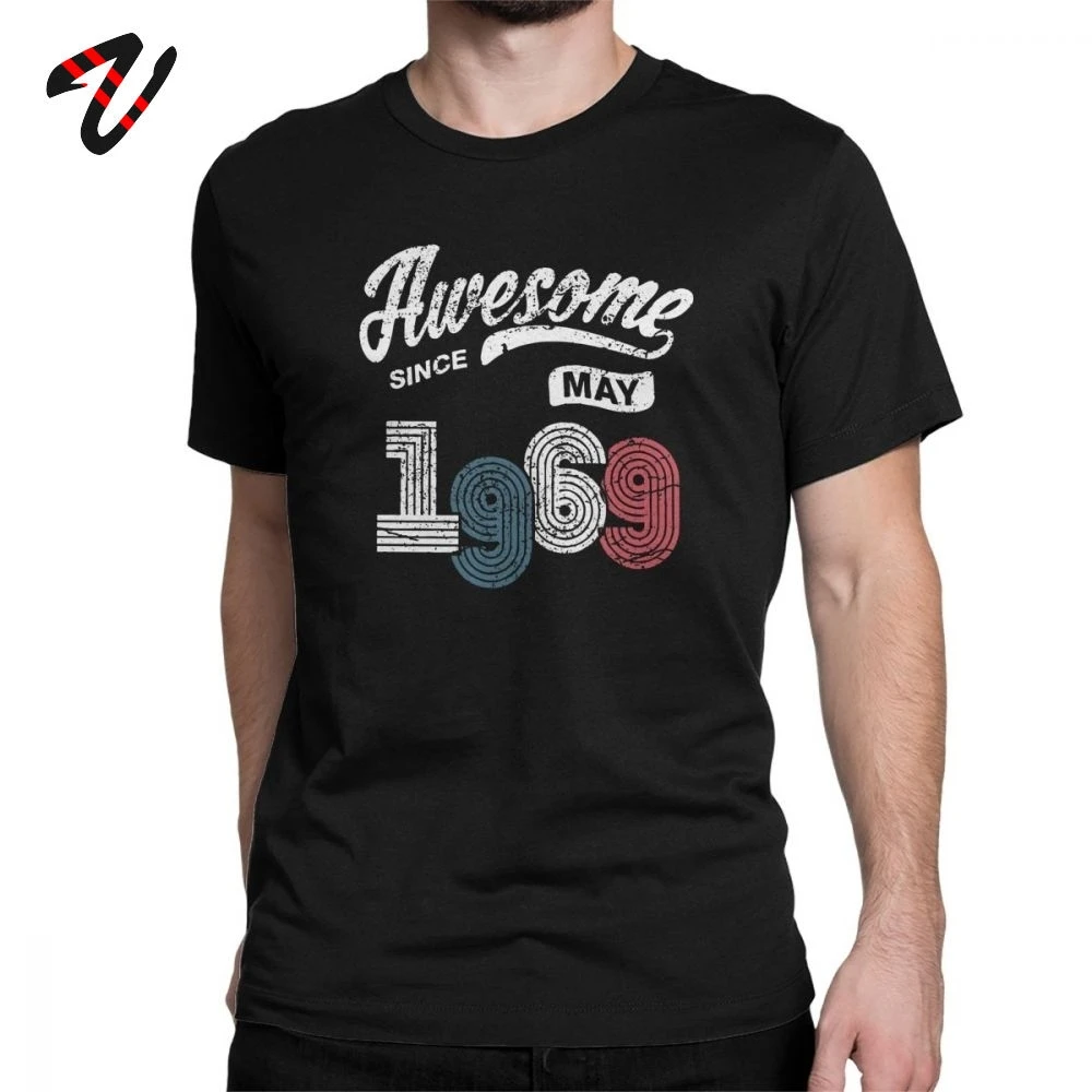Потрясающая Мужская футболка с может 1969 для мужчин Рождественский подарок