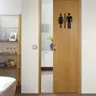 Наклейка на дверь для ванной комнаты