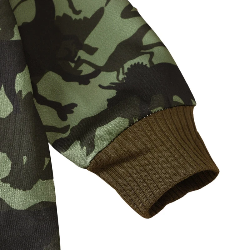 

Baby Clothing Fashion Newborn Baby Jumpsuit Long Sleeve Dinosaur Print Hooded Romper Climbing Clothes