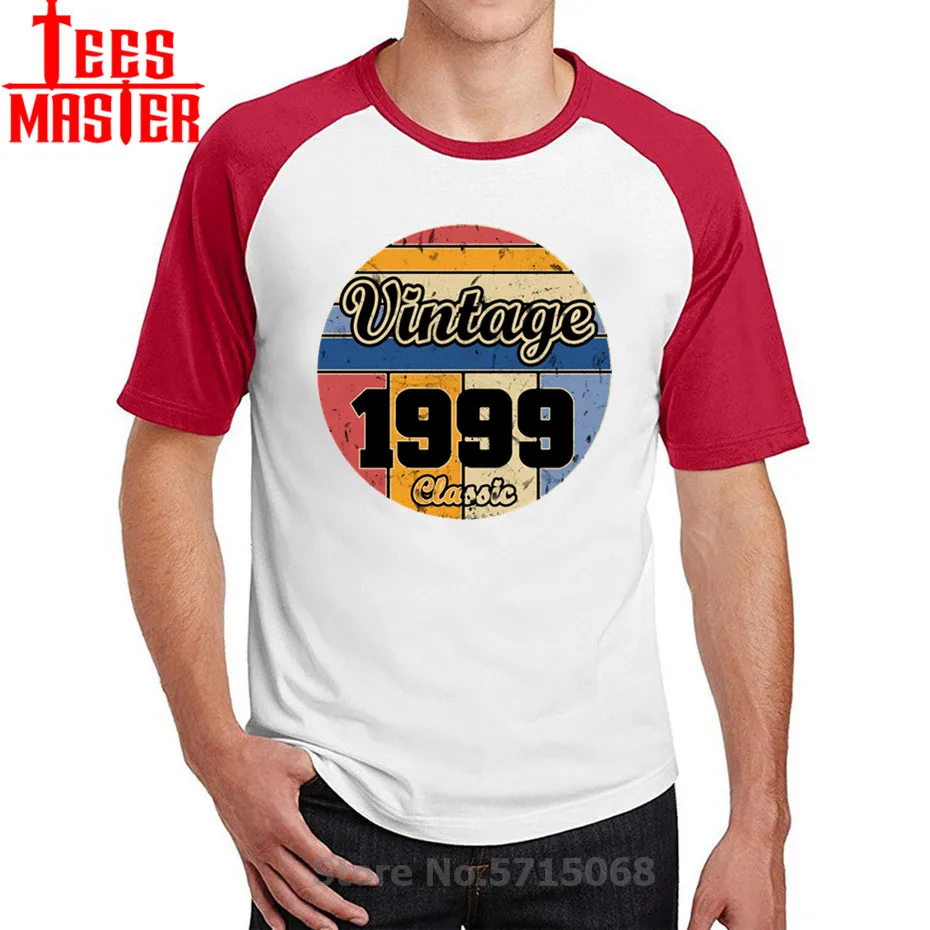 Для мужчин модный принт с круглым вырезом Футболка 20th на день рождения