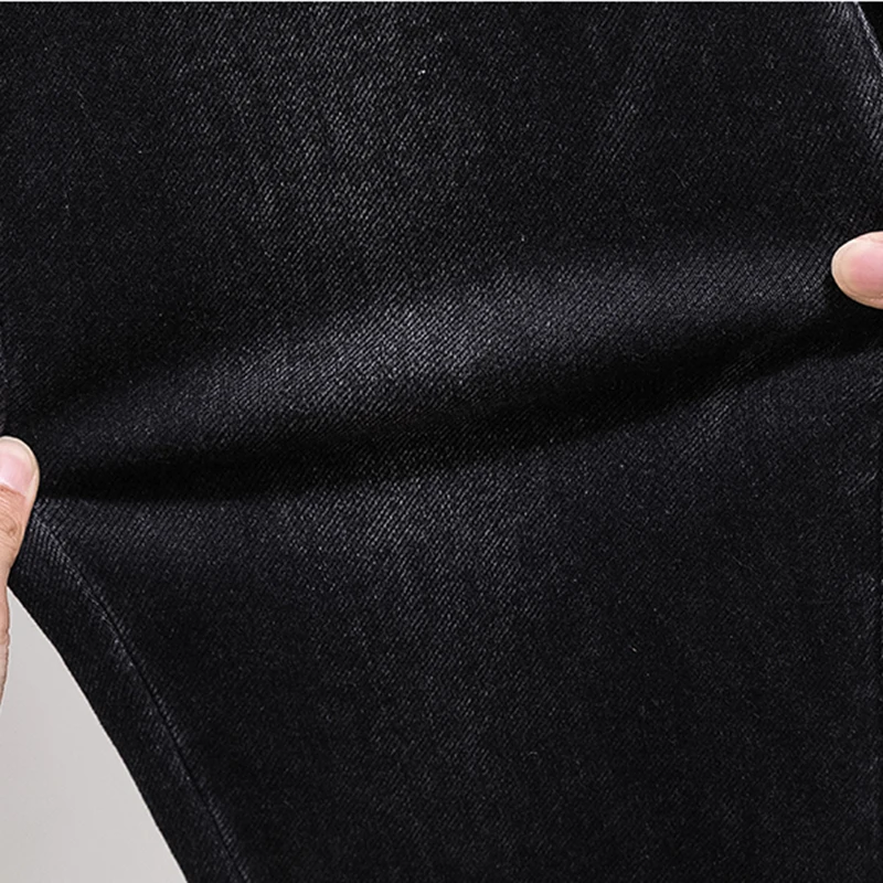 

High Quality Fashion Women Mid-Waist Elastic Loose Jeans Slim Plus Size Washed Denim Cowboy Streetwear Long Harem Pants Trousers