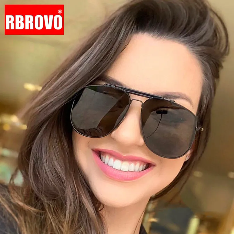 Солнечные очки RBROVO в стиле ретро для мужчин и женщин солнцезащитные аксессуары