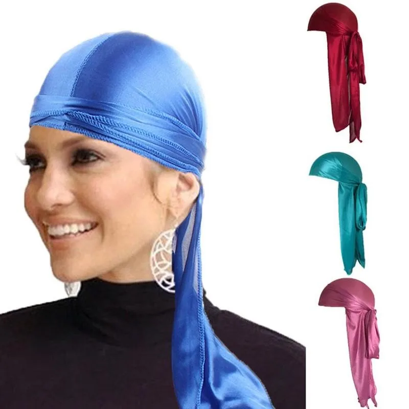 

Мусульманская хиджаб шапка унисекс модные атласные длинные хвостовые косы парики дюраги Бандана тюрбан пиратские шляпы шелковистые голов...