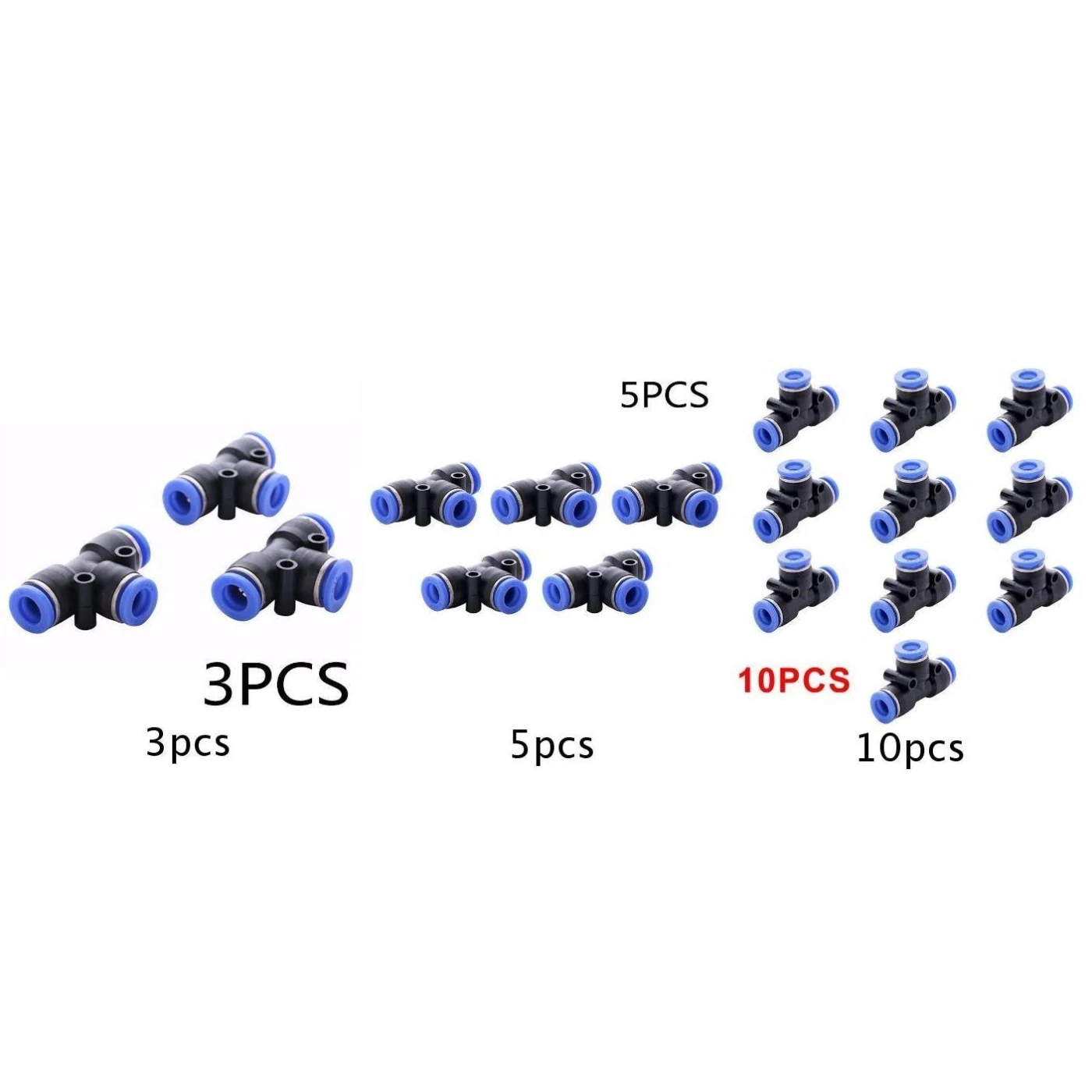 3/5/10 шт 3-х полосная тройник союз соединительная трубка в одно касание пуш-ап