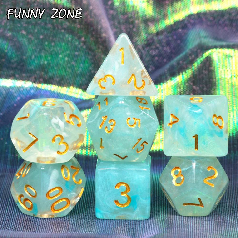 Кости многогранные наборы игра для ролевых игр (РПГ) настольная 25 цветов | Спорт и