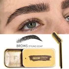 1 Набор для укладки бровей, 3D Дикая пернатая Кисть для макияжа бровей, набор длительных водонепроницаемых кистей для бровей, гелевая кремовая помада, мыло