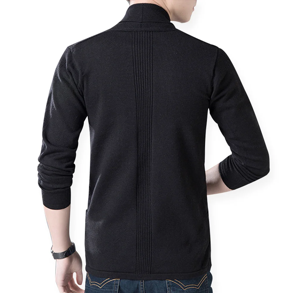 

Cardigan Mens Sweater Coat Sweater Jackets 2019 Autumn Winter Man Knitted Solid Color Slim Fit Coat Male Casual Knitwear