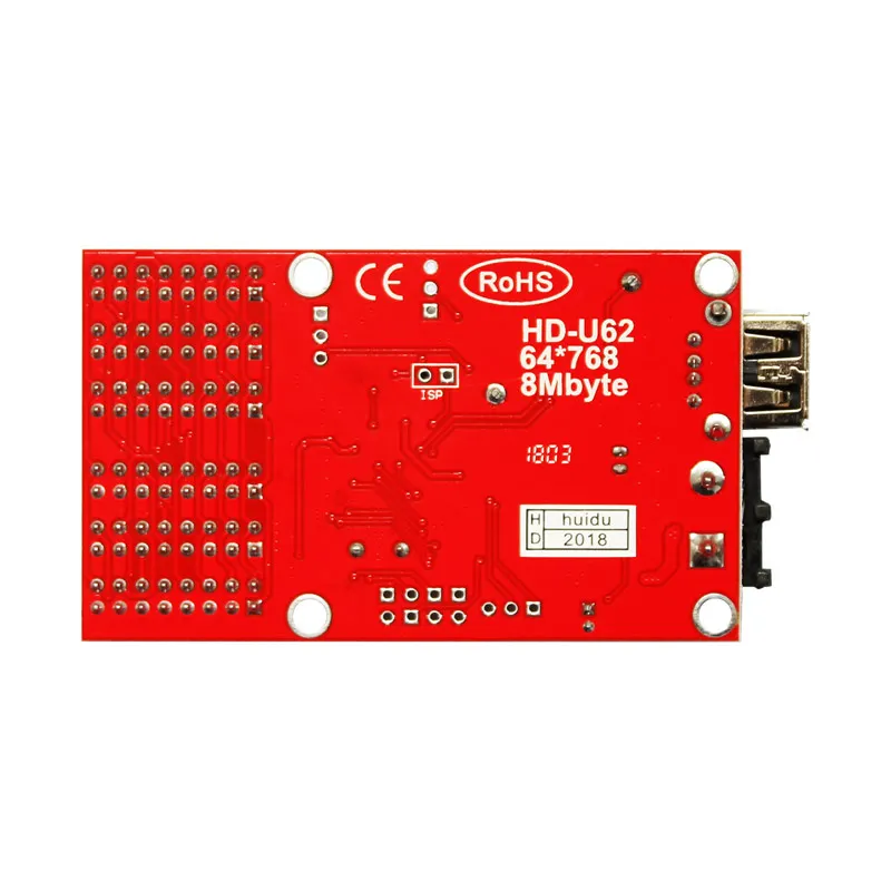 Светодиодный знак управления карты Huidu HD U62 поддержка 7 цветов дисплей HUB08 HUB12 порт