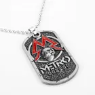 Популярное металлическое ожерелье Игра метро-Экзодус 2033, подвески, собака, бирка, Череп, чокер для женщин и мужчин, ювелирные изделия, аксессуары