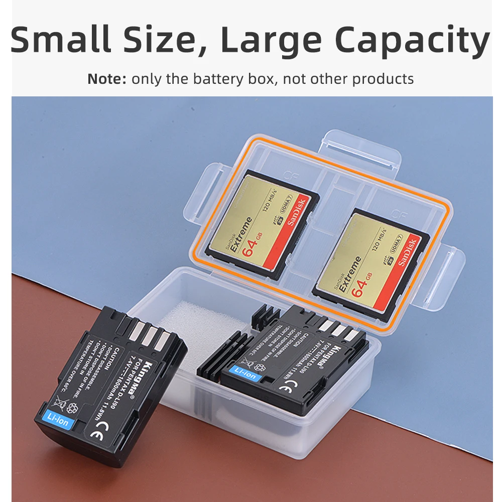 

KingMa 10PCS Battery Plastic Case Storage Holder Battery Box For Pentax D-LI90 Battery DSLR K1 K7 K7D K3 K5 K52S IIS 645D