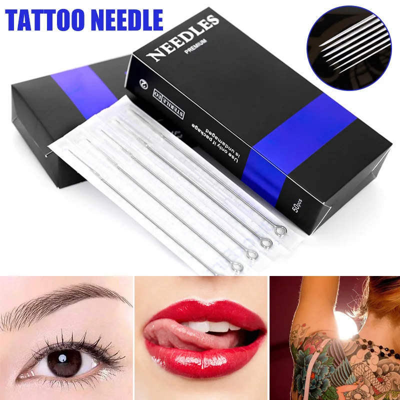 Лучшие 50 шт одноразовые иглы для татуировки набор стерилизованных игл картридж