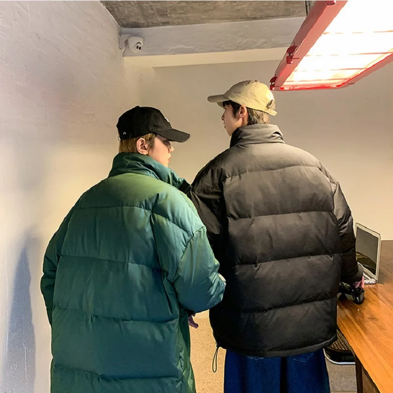 Chameleon Reflective Printed Cotton Padded Coat Men's Coat Hong Kong Style Loose Men and Women Couple Clothes Winter Jacket