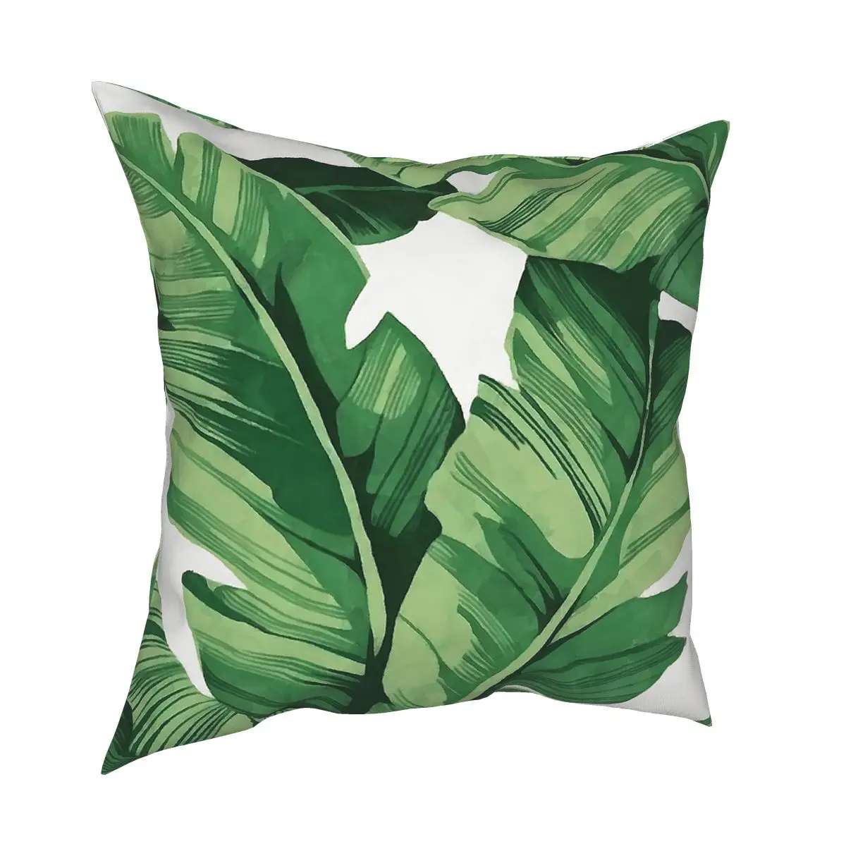 Наволочка для подушки с тропическими банановыми листьями домашний декор