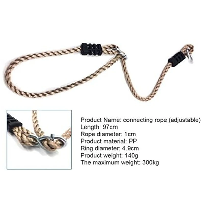 

Hammock Hanging Safety Nylon Rope, Tree Swing Lanyard Set Children Swing Rope Extension Cord