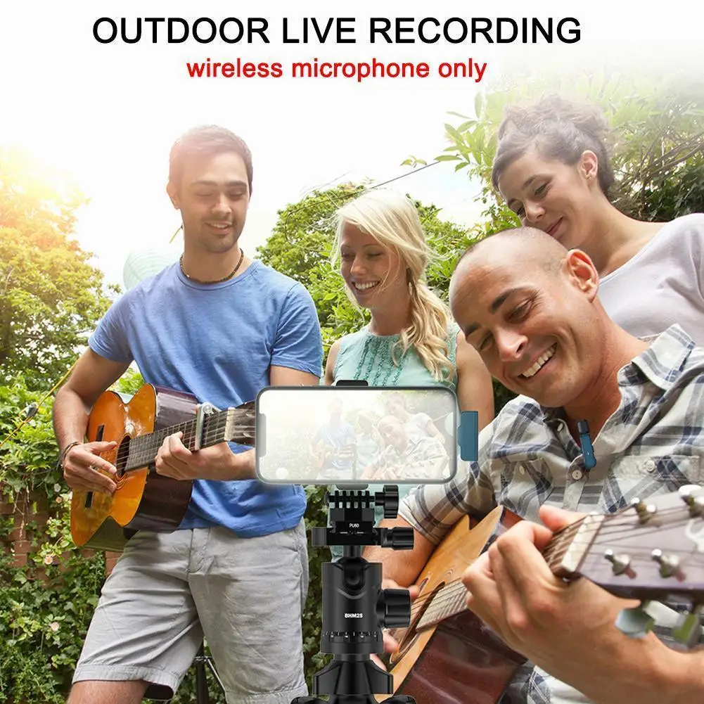 

1Pcs Wireless Microphone Rechargeable Lavalier Microphones For Outdoor Recording Mic New For Phone Live Portable Broadcast L3J9
