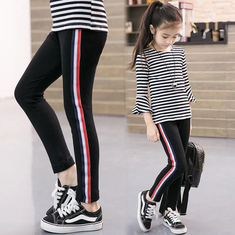 Штаны для девочек весенне-Осенняя детская одежда хлопковые леггинсы маленьких