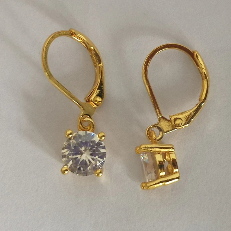 2020 модные серьги женские круглые циркониевые поп романтические клипсы с 4