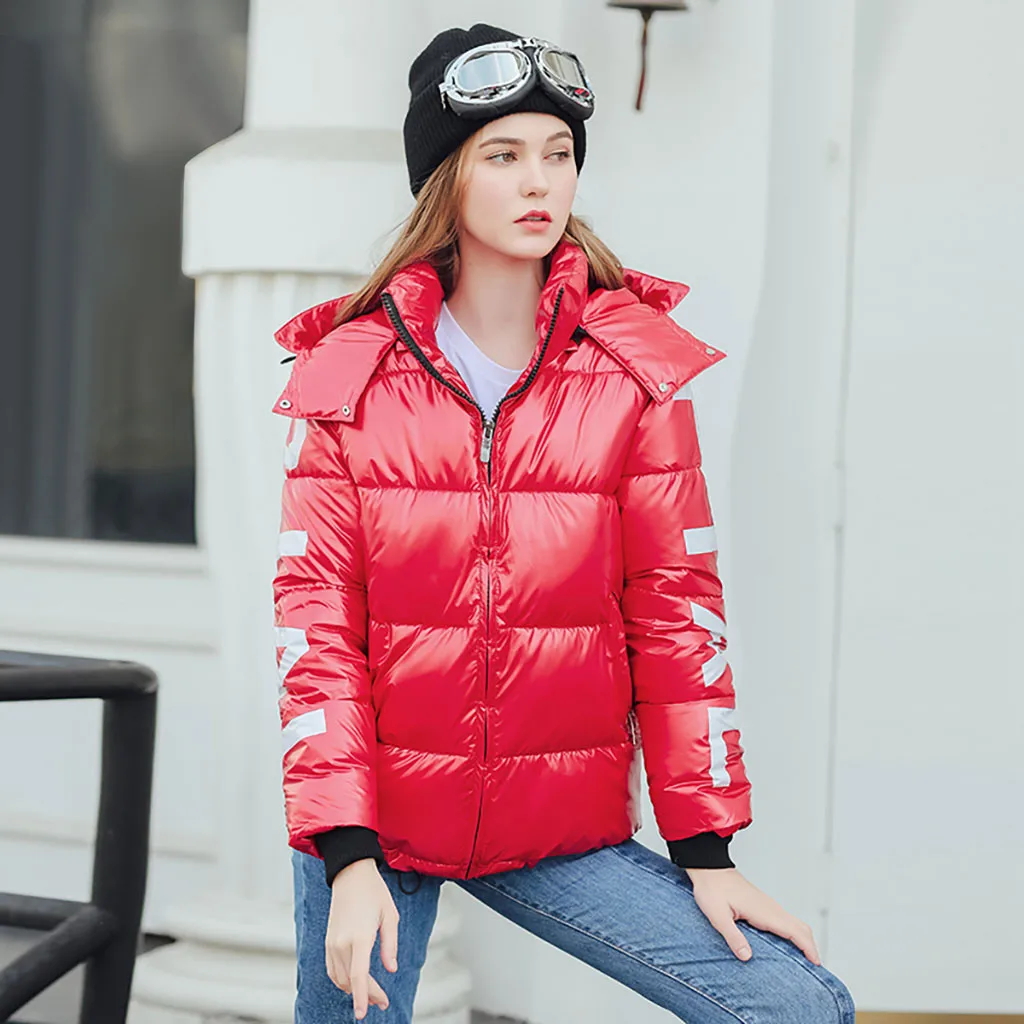 2019 зимняя куртка женская длинная модная Глянцевая Серебристая/черная/синяя