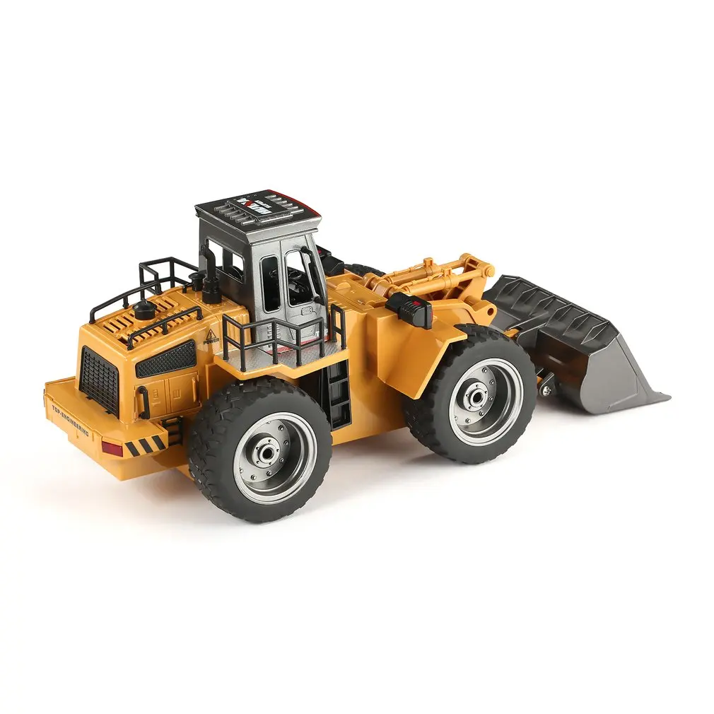 Горячая HUINA 1520 RC металлический бульдозер 6CH 1/18 2,4 GHz RTR фронтальный погрузчик Инженерная игрушка с дистанционным управлением строительный трактор