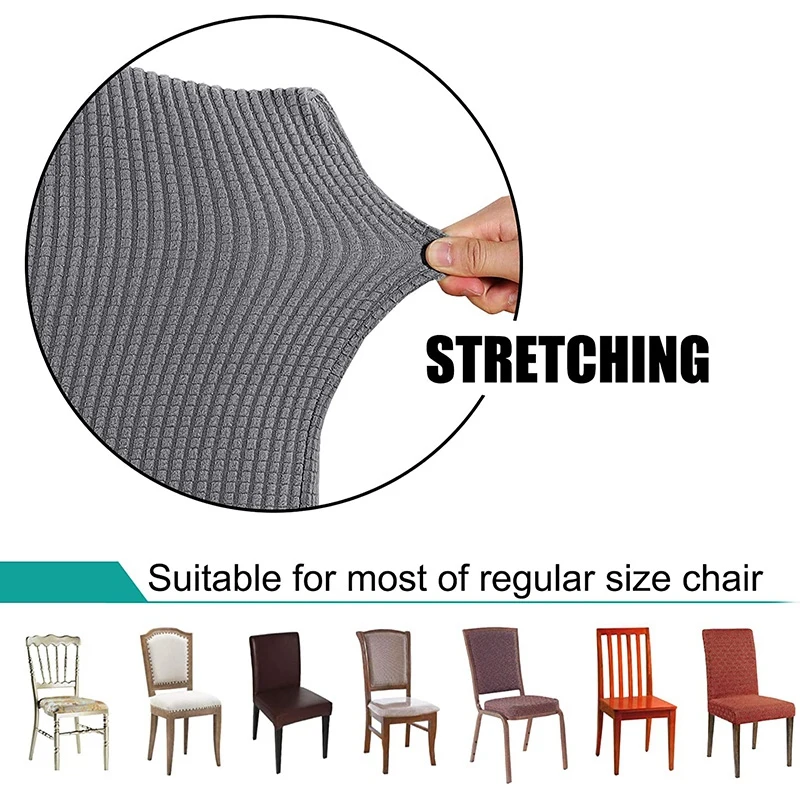 

Solid Color Waterproof Plaid Fleece Piece Stretch Chair Cover Hotel Restaurant Home Chair Cover