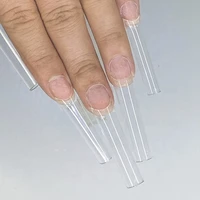 500pcs xxl coffin tips straight false nail tips extra long square nail tip stiletto no c curved clear long xxl coffin nail tips