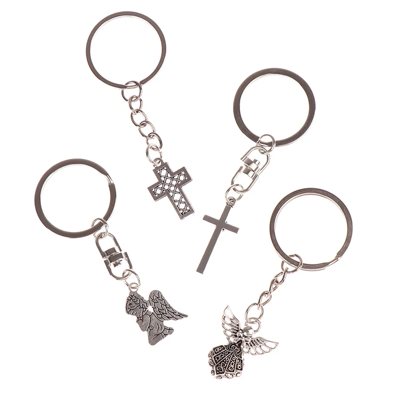 

1 Piece Vintage Jesus Christianity Accessory Car Keychain Cross Keychain Handmade DIY Jewelry Car Key Chain Ring Holder