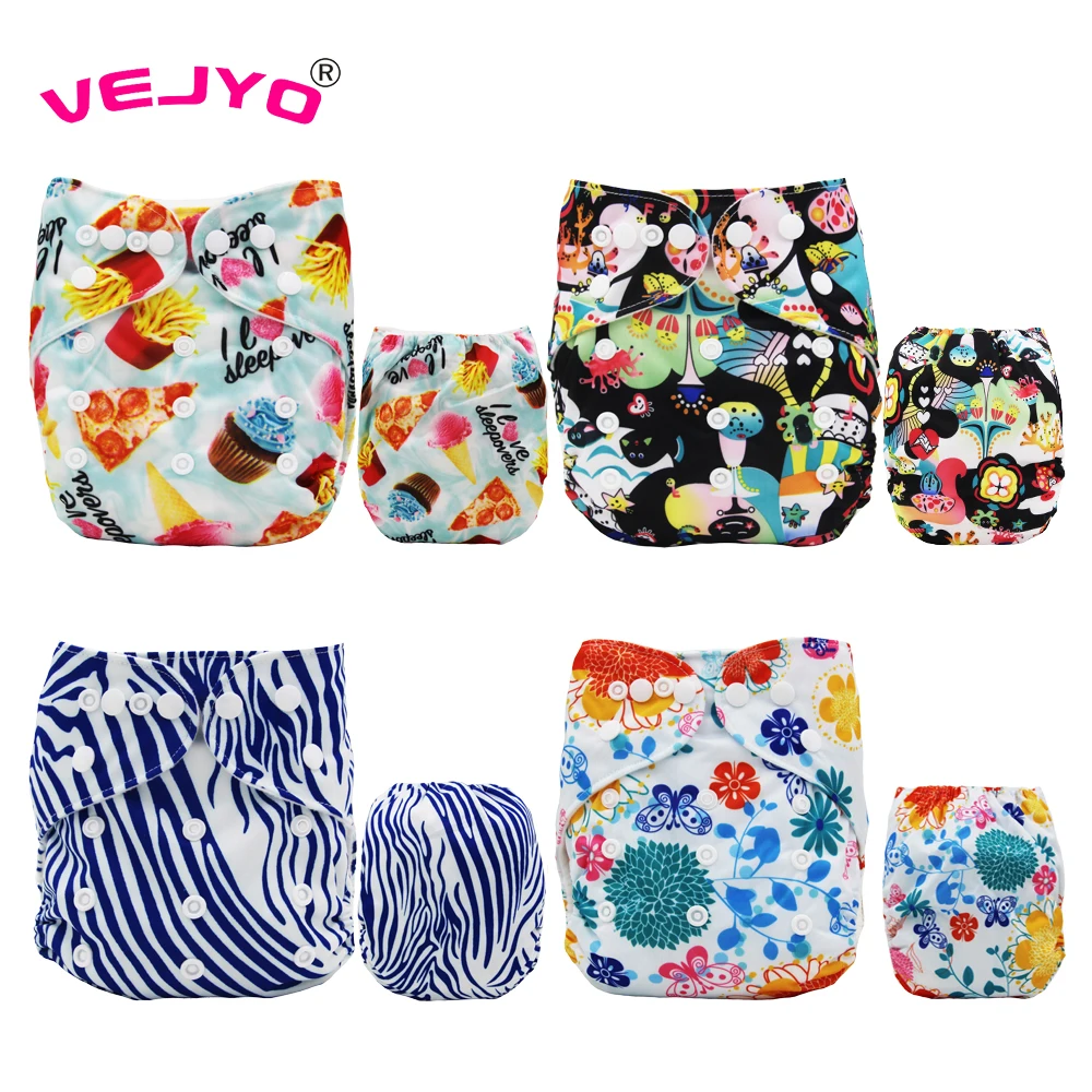 Современные детские тканевые подгузники для новорожденных AIO с карманами