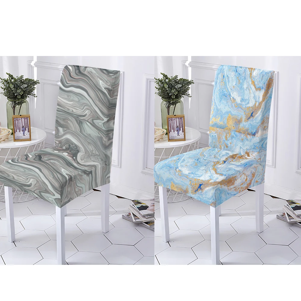Чехлы для высоких стульев Marbling Line чехол из спандекса кухонный свадебный банкет