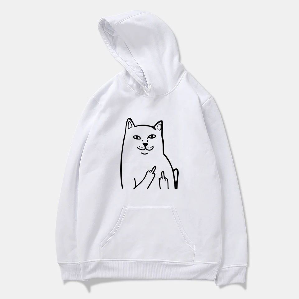 

Лидер продаж, женские толстовки с капюшоном с карманами и котом, Повседневная Толстовка в стиле Харадзюку, Мужская/Женская милая одежда с пр...