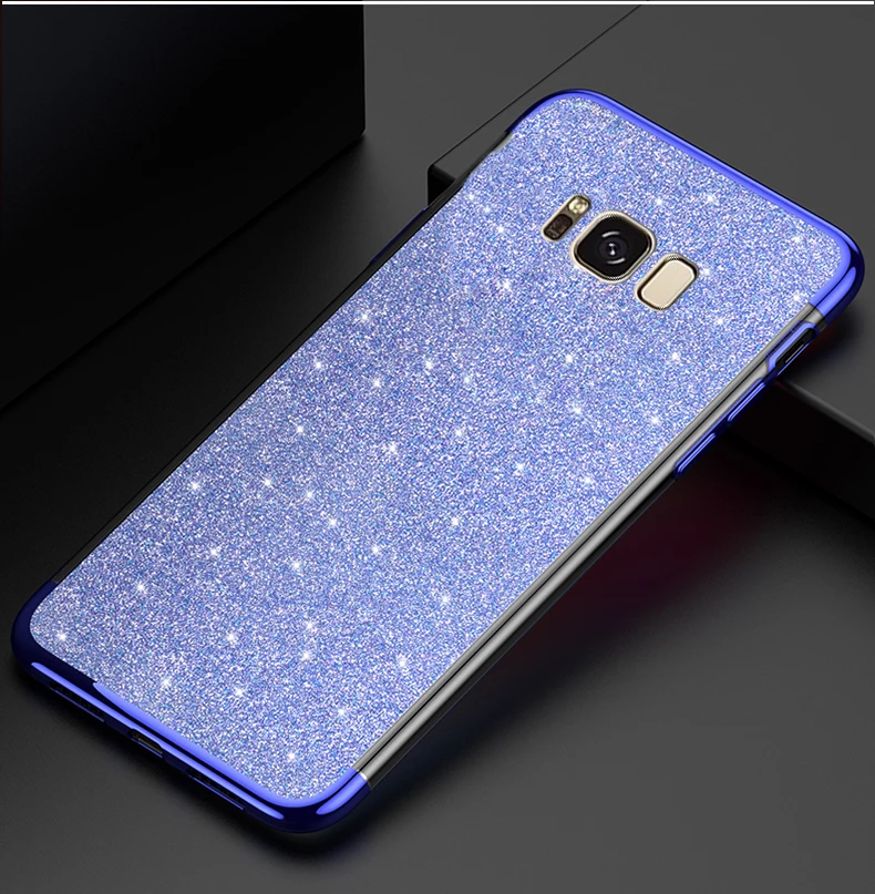 Блестящий Мягкий Силиконовый ТПУ чехол для Samsung Galaxy S8 S9 J4 J6 A6 A8 Plus 2018 A3 A5 A7 J3 J5 J7 2017
