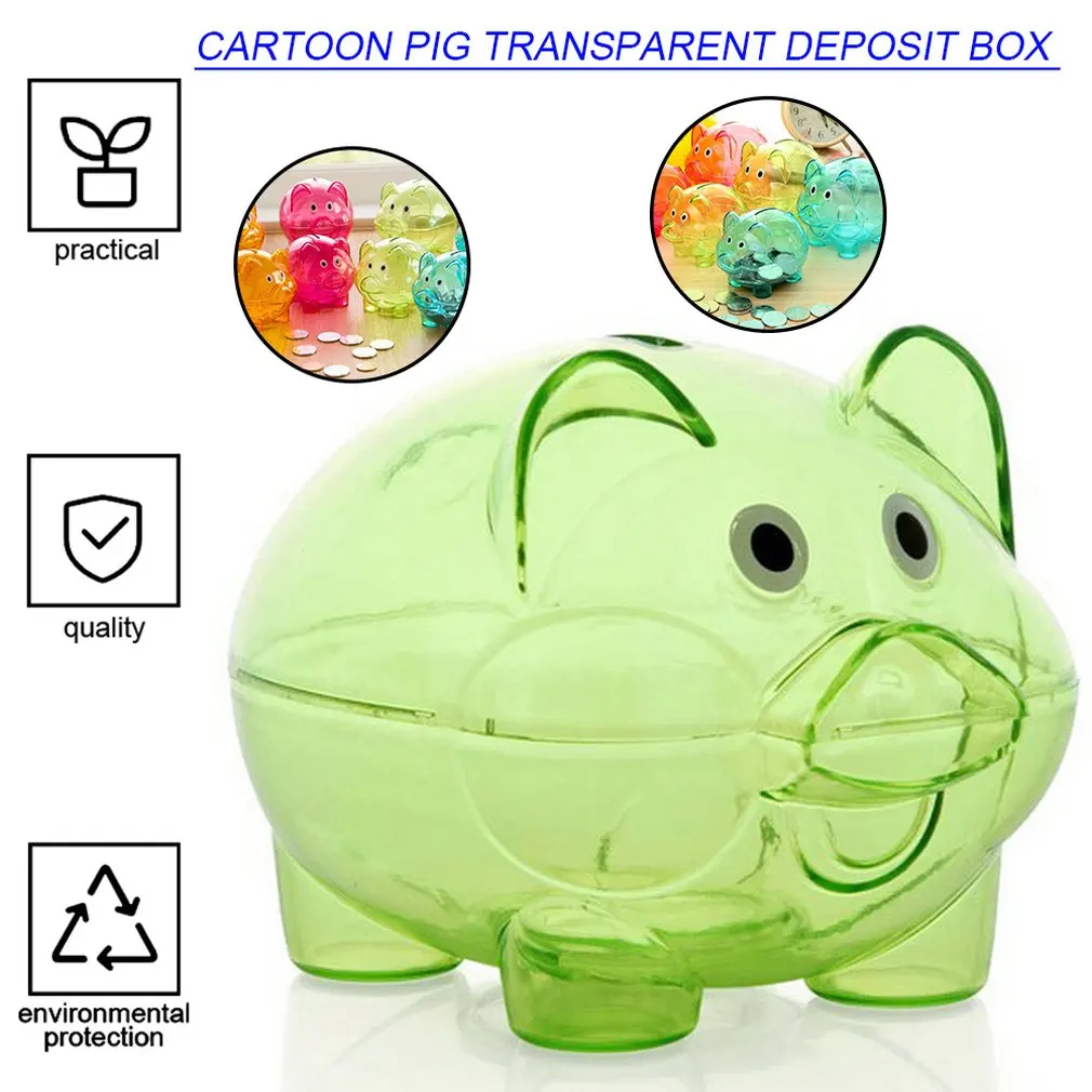 Новый прозрачный пластиковый чехол-копилка для денег копилка с изображением