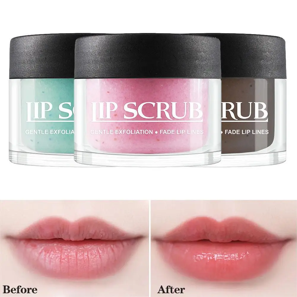 3 цвета сахар для губ Увлажняющий скраб мягкий отшелушивающий уход за морщинами и