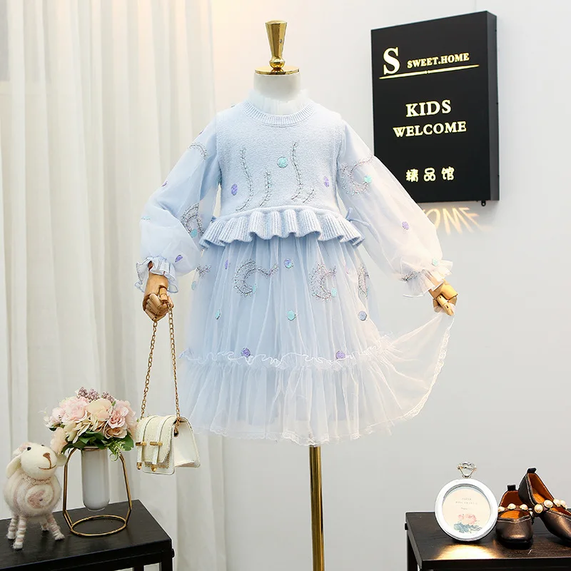 Платье для девочек костюмы модели осень 2020 новая детская юбка в западном стиле